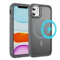 thumbnail image 1 of TECH CIRCLE For iPhone 15 Translucent Back Case 6.1" 2023 Model, Compatible with MagSafe and Magnetic Accessories, Slim Fits and Lightweight Case, Shockproof Protective Cute Phone Cover, Gray, 1 of 8