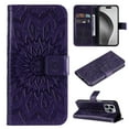 thumbnail image 1 of TECH CIRCLE for iPhone 16 Case 6.1" 2024, PU Leather Flip Wallet Case with Stand Function, Built-in Card Slots & Cash Pocket, Lightweight Protective Cute Flower Slim Handy Cover with Lanyard, Purple, 1 of 8