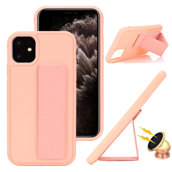 TECH CIRCLE for iPhone 16 Case 6.9 Inch (2024 Release), Slim Thin Lightweight Back Cover Case with Kickstand, Protective Fashion Solid Color Cute Case for Women Men, Pink