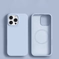 thumbnail image 1 of TECH CIRCLE For iPhone 16 Magnetic Flexible TPU Silicone Case Shockproof Anti-Fingerprint Lightweight Anti-Scratch Non-Slip Full Body Protective Cover for Women Men,Cyan, 1 of 6