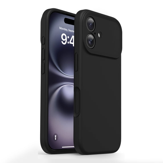 TECH CIRCLE for iPhone 16 Magnetic TPU Case, Lightweight Flexible Protective Shockproof Anti-Fingerprint Non-Slip Basic Case Cover with Wireless Charging Support,Black