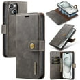 thumbnail image 1 of TECH CIRCLE for iPhone 16 Plus Case 6.7" 2024, Magnetic PU Leather Basic Case with Detachable Flip Wallet Outer Case, Lightweight Protective Slim Folio Case with Card Slots & Stand Function, Gray, 1 of 8