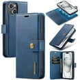 thumbnail image 1 of TECH CIRCLE for iPhone 16 Plus Case 6.7" 2024, Magnetic PU Leather Basic Case with Detachable Flip Wallet Outer Case, Lightweight Protective Slim Folio Case with Card Slots & Stand Function, Blue, 1 of 8