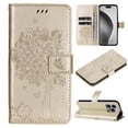 thumbnail image 1 of TECH CIRCLE for iPhone 16 Plus Case 6.7" 2024, PU Leather Flip Wallet Case with Stand Function, Built-in Card Slots & Cash Pocket, Lightweight Protective Slim Cute Handy Cover with Lanyard, Gold, 1 of 8