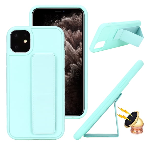 TECH CIRCLE for iPhone 16 Plus Case 6.7 Inch (2024 Release), Slim Thin Lightweight Back Cover Case with Kickstand, Protective Fashion Solid Color Cute Case for Women Men, Mint