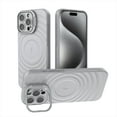 thumbnail image 1 of TECH CIRCLE for iPhone 16 Plus Case 6.7-Inch 2024, Slim Fit Lightweight Thin Basic Case with Hidden Kickstand on Camera, Plastic/Silicone Materials, Protective Cute Circle Back Cover Case, Gray, 1 of 7