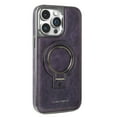 thumbnail image 1 of TECH CIRCLE for iPhone 16 Pro (2024) 6.3" PU Leather Case with Built-in Kickstand, Hands-free Viewing in Landscape/Portrait Modes, Compatible with MagSafe, Shockproof Protective Cover, Purple, 1 of 11