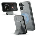 thumbnail image 1 of TECH CIRCLE for iPhone 16 Pro Case 6.3" 2024, Magnetic Phone Case with Removable Wallet & Hidden Kickstand, RFID Blocking Credit Card Slots, Compatible with MagSafe, PU Leather Protective Cover, Gray, 1 of 11