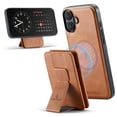 thumbnail image 1 of TECH CIRCLE for iPhone 16 Pro Case 6.3" 2024, Magnetic Phone Case with Removable Wallet & Hidden Kickstand, RFID Blocking Credit Card Slots, Compatible with MagSafe, PU Leather Protective Case, Brown, 1 of 11