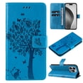 thumbnail image 1 of TECH CIRCLE for iPhone 16 Pro Case 6.3" 2024, PU Leather Flip Wallet Case with Stand Function, Built-in Card Slots & Cash Pocket, Lightweight Protective Slim Cute Handy Cover with Lanyard, Blue, 1 of 8