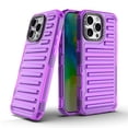 thumbnail image 1 of TECH CIRCLE for iPhone 16 Pro Case 6.3-Inch (2024 Release), Slim Fit Lightweight Thin Basic Case, Plastic/Silicone Materials, Protective Cute Stripe Back Cover Case for iPhone, Purple, 1 of 7