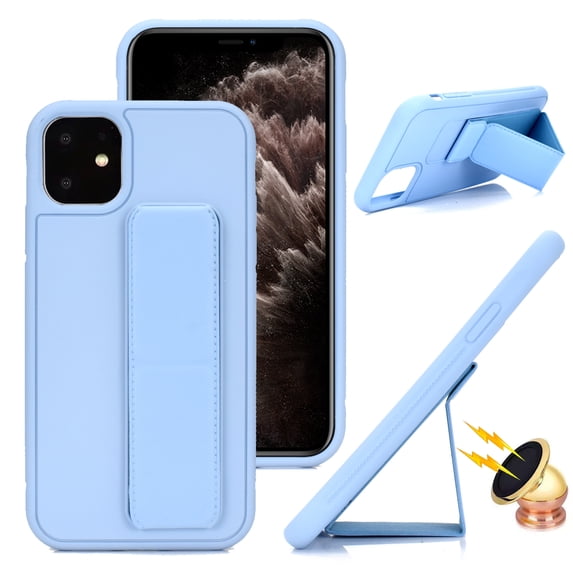 TECH CIRCLE for iPhone 16 Pro Case 6.3 Inch (2024 Release), Slim Thin Lightweight Back Cover Case with Kickstand, Protective Fashion Solid Color Cute Case for Women Men, Lightblue