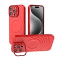 thumbnail image 1 of TECH CIRCLE for iPhone 16 Pro Case 6.3-Inch 2024, Slim Fit Lightweight Thin Basic Case with Hidden Kickstand on Camera, Plastic/Silicone Materials, Protective Cute Circle Back Cover Case, Red, 1 of 6