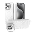 thumbnail image 1 of TECH CIRCLE for iPhone 16 Pro Case 6.3-Inch 2024, Slim Fit Lightweight Thin Basic Case with Hidden Kickstand on Camera, Plastic/Silicone Materials, Protective Cute Circle Back Cover Case, White, 1 of 6