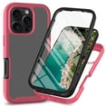 thumbnail image 1 of TECH CIRCLE For iPhone 16 Pro Case with Built-in Screen Protector,Full Protection Rugged Drop Shockproof Rubber Hybrid Anti-Scratch Crystal Clear Phone Case for Apple iPhone 16 Pro 2024,Pink, 1 of 5