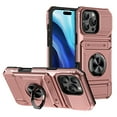 thumbnail image 1 of TECH CIRCLE for iPhone 16 Pro Case Wallet, 360° Magnetic Ring Stand Heavy Duty Protective Dual Layer Shockproof Rugged Hidden Card Slot Magnetic Car Mount Cover for iPhone 16 Pro 2024,Rosegold, 1 of 7