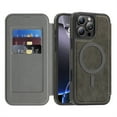 thumbnail image 1 of TECH CIRCLE For iPhone 16 Pro Max Flip Wallet Phone Case 6.9" 2024 Release with 3 Card Slots, RFID Blocking, Compatible with MagSafe, Magnetic Closure, PU Leather Protective Lightweight Cover, Gray, 1 of 8