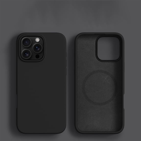 TECH CIRCLE For iPhone 16 Pro Max Magnetic Flexible TPU Silicone Case Shockproof Anti-Fingerprint Lightweight Anti-Scratch Non-Slip Full Body Protective Cover for Women Men,Black