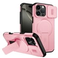 thumbnail image 1 of TECH CIRCLE For iPhone 16 Pro Max PC+TPU Case with Sliding Camera Cover, Magnetic Wireless Charging, Adjustable Kickstand, Rugged Anti-Scratch Shockproof Heavy Duty Cover,Pink, 1 of 10