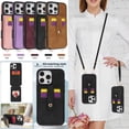 thumbnail image 1 of TECH CIRCLE for iPhone 16 Pro Max Wallet Case 6.9" 2024, PU Leather Back Cover Case with Stand Function, Built-in Card Slots & Mirror, Portable Lightweight Case with Shoulder Strap & Lanyard, Black, 1 of 10