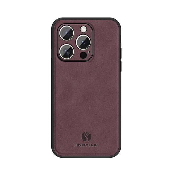 TECH CIRCLE for iPhone 16 Pro TPU+PC & PU Leather Case , Anti-Vibration & Anti-Slip Ultralight Luxury Case, Compatible with Magsafe for Men & Women,Winered
