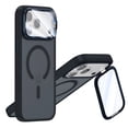 thumbnail image 1 of TECH CIRCLE For iPhone 16 Translucent Magnetic Case with Camera Kickstand,Mil-Grade Shockproof PC+TPU Frame, Full Camera Lens Protector, Anti-Fingerprint Anti-Scratch Cover,Darkblue, 1 of 8