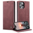 thumbnail image 1 of TECH CIRCLE for iPhone 16 Wallet Case, PU Leather Flip Folio Case with Card Holders RFID Blocking Kickstand Shockproof TPU Inner Shell Phone Cover for Apple iPhone 16 6.1" 2024,Winered, 1 of 8