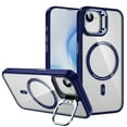 thumbnail image 1 of TECH CIRCLE For iPhone 16e Clear Phone Case 6.1" 2025 with Magnetic Ring and Hidden Foldable Kickstand, Compatible with MagSafe, Slim Lightweiht Protective Transparent Back Cover Case, Blue, 1 of 8