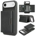 thumbnail image 1 of TECH CIRCLE for iPhone 17 Air Retro Business Leather Wallet Case, Detachable Magnetic Card Holder Separate Premium Leather Slim Drop-Resistant Support Wireless Charging Cover,Black, 1 of 8