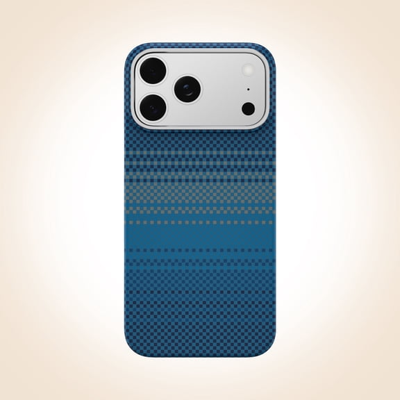 TECH CIRCLE For iPhone 17 Carbon Fiber PC+TPU Case Compatible with MagSafe Shock-Absorbent Lightweight Non-Slip 600D Aramid Weave Basic Case, Qi Wireless Charging Thin & Light Cover,Darkblue
