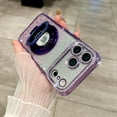 thumbnail image 1 of TECH CIRCLE for iPhone 17 Magnetic Case, [Compatible with Magsafe][Built-in Camera Lens Protector] Glitter Bling Card & Soft TPU Diamonds Bumper Protection Cover for Women Girls,Purple, 1 of 10