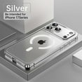 thumbnail image 1 of TECH CIRCLE for iPhone 17 Magnetic Plating Soft Clear Case with Full Camera Lens Protector(Compatible with MagSafe)(Military Grade Drop Protection) Never Yellowing Shockproof,Silver, 1 of 11