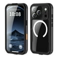 thumbnail image 1 of TECH CIRCLE for iPhone 17 Pro Magnetic Hybrid Case, IP68 Waterproof Dustproof Case, [Compatible with Magsafe] [Built-in Screen Protector] Full Body Heavy Duty Rugged Phone Cover,Black, 1 of 20
