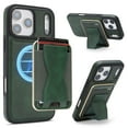 thumbnail image 1 of TECH CIRCLE For iPhone 17 Pro Magnetic Leather Wallet Case with Detachable Card Pocket Kickstand Shockproof PC+TPU,Anti-Fingerprint & Anti-Scratch,Wireless Charging,Non-Slip Grip,Green, 1 of 10