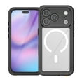 thumbnail image 1 of TECH CIRCLE for iPhone 17 Pro Magnetic PC+TPU Case, IP68 Waterproof Dustproof Case, [Compatible with Magsafe] [Built-in PET Screen Protector] Full Body Shockprooof Heavy Duty Rugged Cover,Black, 1 of 7