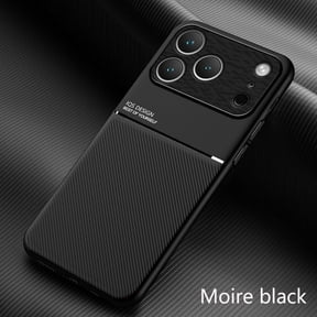 TECH CIRCLE for iPhone 17 Pro Max Business Luxury PC+TPU Hybrid Case, Shockproof Anti-Slip Anti-Scratch Silicone Protective Back Cover for Women Men,Black