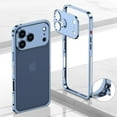 thumbnail image 1 of TECH CIRCLE for iPhone 17 Pro Max Metal Bumper Protection Case, Aviation Aluminum Alloy Frame Shockproof, No Back Cover Design Heat Dissipation with Camera Lens Protector,Blue, 1 of 16