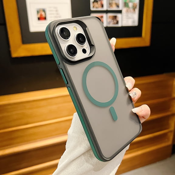 TECH CIRCLE for iPhone 17 Pro PC+TPU Bicolour Magnetic Case [Compatible with MagSafe Wireless Charging] Shockproof Translucent Hard Slim Non-Slip Heavy Duty Matte Anti-Fingerprint Cover,Darkgreen