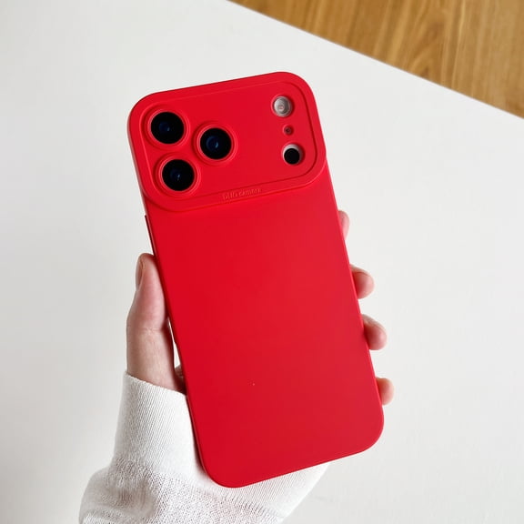 TECH CIRCLE  for iPhone 17 Rubber TPU Magnetic Case,Compatible with Magsafe,Premium Classic Liquid Silicone Slim Shockproof Cover,Anti-Scratch Microfiber Lining,Red