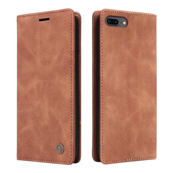 TECH CIRCLE For iPhone 8 Plus/7+ Wallet case,PU Leather Flip Folio Case with Card Holders RFID Blocking Kickstand Shockproof TPU Inner Shell Phone Cover forApple iPhone 8 Plus/7 Plus 5.5",Brown