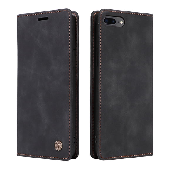 TECH CIRCLE For iPhone 8 Plus/7+ Wallet case,PU Leather Flip Folio Case with Card Holders RFID Blocking Kickstand Shockproof TPU Inner Shell Phone Cover forApple iPhone 8 Plus/7 Plus 5.5",Black