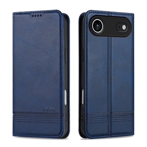 TECH CIRCLE for iPhone Air Leather+TPU Credit Card Slot Wallet Case with Card Holder Flip Kickstand, Shockproof Protective Drop Protection,Magnetic 360 Full Body Coverage,Blue