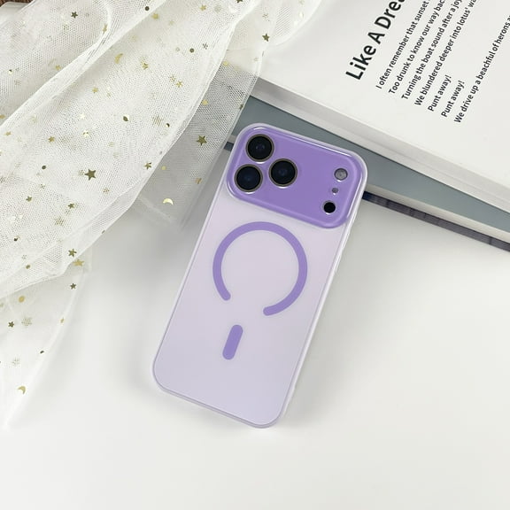 TECH CIRCLE For iPhone Air PC+TPU Frosted Candy Color Case Anti-Scratch Shockproof Anti-Fingerprint Wireless Charging Qi Compatible Large Window Crystal Camera Lens Protection,Lavender