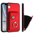 thumbnail image 1 of TECH CIRCLE For iPhone XR Wallet Case with Card Holder,360°Rotation Finger Ring Holder Kickstand Protective RFID Blocking PU Leather Flip Cover for Apple iPhone XR 6.1" 2018,Red, 1 of 7