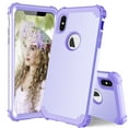 thumbnail image 1 of TECH CIRCLE For iPhone XS Max Case, Dual Layer Slim Heavy Duty Hybrid Rugged Shockproof Anti-Scratch Protective Back Phone Cover for Apple iPhone XS Max 6.5" 2018,Lightpurple, 1 of 8