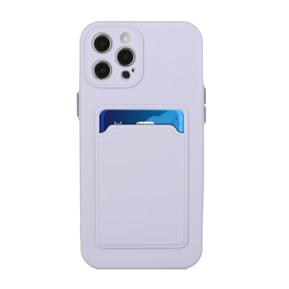 TECH CIRCLE for iPhone XS Max Frosted TPU Wallet Case with Card Holder Soft Liquid Silicone Cover [Microfiber Lining] Full Camera Protection Lightweight Shockproof Slim for Women Men,Purple