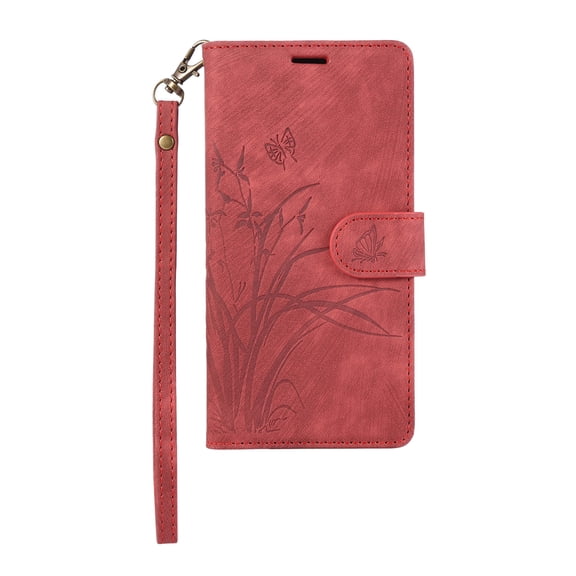 TECH CIRCLE For iPhone XS/X Case Wallet for Women Men with Card Holder,PU Leather Kickstand Magnetic Flip Strap Wristlet Magnetic Protective Girl Case for Apple iPhone XS/X 5.8",Red