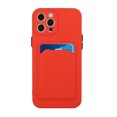 thumbnail image 1 of TECH CIRCLE for iPhone XS/X Frosted TPU Wallet Case with Card Holder Soft Liquid Silicone Cover [Microfiber Lining] Full Camera Protection Lightweight Shockproof Slim for Women Men,Red, 1 of 9