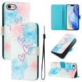 thumbnail image 1 of TECH CIRCLE for iPhone iPhone 8/7 Plus Case (5.5-Inch), Cute Cartoon Flip Wallet Phone Case with Lanyard, Built-in Card Slots & Stand Function, Portable Lightweight Slim PU Leather Cover, Red Hearts, 1 of 3