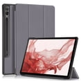 thumbnail image 1 of TECH CIRCLETrifold Stand Cases for Galaxy Tab S9 2023/S8 2022/S7 2020, Flip Folio Hard PC Back Shell Multi Angles Stand Smart Slim Case with Auto Sleep/Wake for Galaxy Tab S9 /S8 /S7 11 inch, Gray, 1 of 11